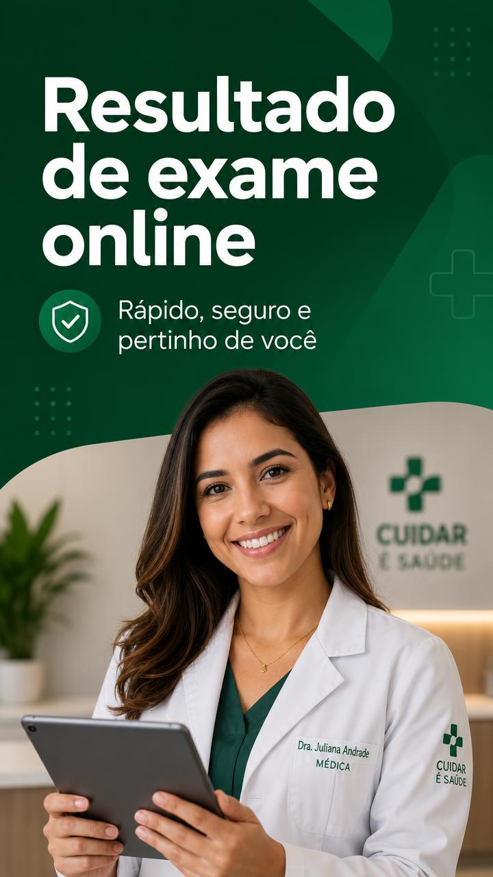 Resultado de exame online, rápido e seguro